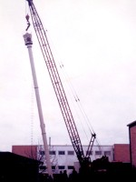 Montage der Rickmers Werft HLS an der Schule in Rüsselsheim, am 28.02.1967.
