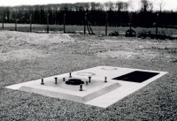 Bunker der PiBa Anlage 1 vor der Montage auf dem Werksgelände in Butzbach.