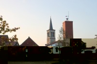 Ansicht mit Kirche