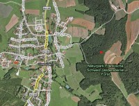 Standort der HLS Glashütten (roter Punkt)