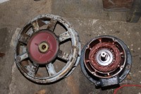 der Stator ist vom Motorgehäuse getrennt, Innenleben-Top