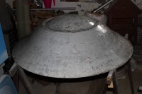das angeschliffene und (transparent) grundierte Dach