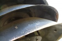 Blick auf den oberen hängenden Rotor - fehlende Wellensicherung