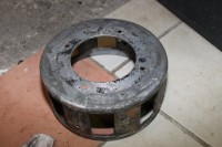 grob gereinigte Statorunterseite