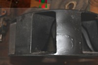 Reparierte Stelle am Rotor