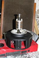 Motorwelle im Stator montiert