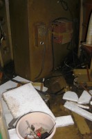 Blick ins Innere auf die &quot;Reste&quot; nach dem Generatorausbau
