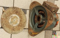 Motor mit Fuß-Abdeckblech