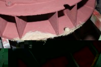 ...und der frische Spachtel am großen Abbruch