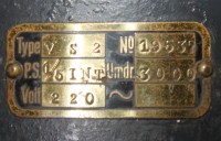 Typenschild
