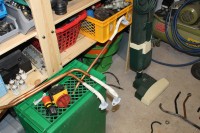 Flansche abgeklebt und Grundiert