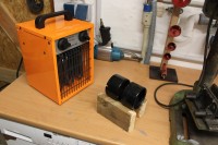 Trocknen, man ist ja ungeduldig und der Lüfter läuft im Keller sowieso :-)