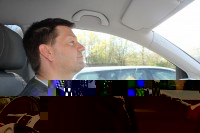 ...Vater konzentriert am fahren